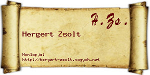 Hergert Zsolt névjegykártya